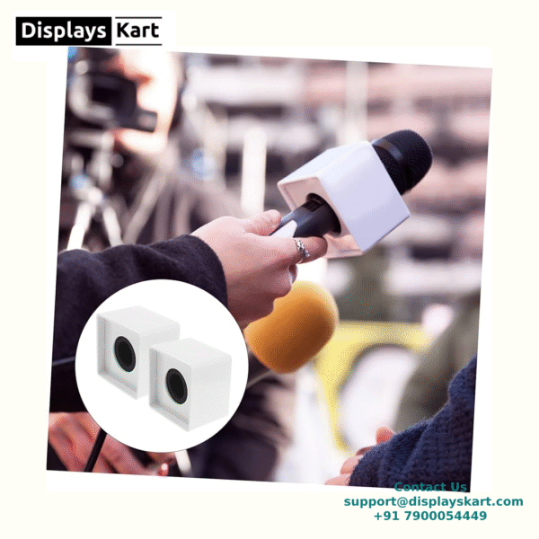 Portable ABS Injection Mic | Microphone Flag Station | Microphone With Adjusting Foam | Size-2.25x3 Inch (Pack of 2). - Image 3