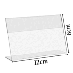 Acrylic Label Holder | Display Tag Holder L-Shape | Size-12x6cm