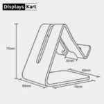 Transparent Acrylic Cell Phone Holder | Smart Phone Stand For Desk | Office Accessories | For Tablets | Mobile | Thickness-5MM. - Image 2