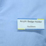 Badge Nameplate Holder | Clear Acrylic Name Tags Holders with Pin | Clear Acrylic Badges | Size-7x3cm (Pack of 20pcs). - Image 4