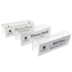 Cubicle Name Plate Holder | Transparent Acrylic Double Sided Sign Tag Holder | For Home | Office | Classroom | Size- 10x2 Inch (Pack of 5). - Image 3