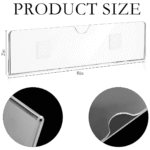Acrylic Wall Name Plate Holder With Adhesive | Reusable Clear Plastic Sign Holder | 2mm Thick Slot | For Office | Home | Size -8x2 Inch (Pack of 10). - Image 6