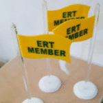 Acrylic Flag Stand ERT | Table Desk Flag Stand | With Flag And Pole | For Office Use and Industrial Use | Size - 8 Inch (Pack of 5). - Image 2