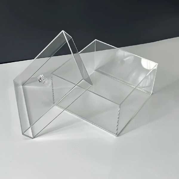 Transparent Acrylic Storage Box with Lid | Perfect for Gifts | Cosmetics | Multi-Purpose Box | Clear Cube Display Case Box . - Image 2