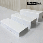 Black and White Acrylic Step Product Display Stand | Perfume | Cosmetics | Retail Display Stand | Storage Rack Stand.