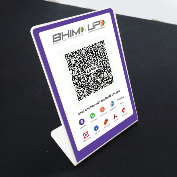A6 White QR Code Display Stand | ABS QR Display Stand | For Office | Retail | Size - 4X6 Inch (Pack of 10). - Image 4