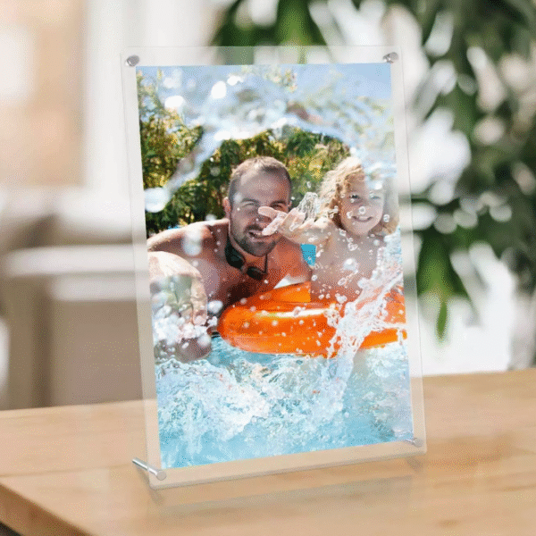 A5 Photo Frame | Acrylic Photo Frames | Picture Frames | Clear Desktop Display | Family Photo Frames | Landscape - Image 1
