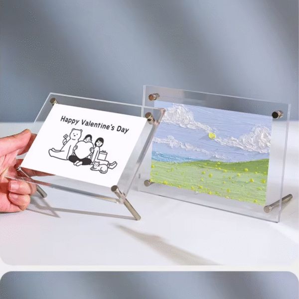 Acrylic Photo Frames -A5 | Picture Frames | Clear Desktop Display | Family Photo Frames | Landscape - Image 3