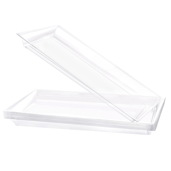 Transparent Acrylic Rectangular Serving Tray | Rectangular Display Tray | Spill Proof | Decorative For Kitchen | Hotels | Office. - Image 3