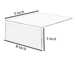 Transparent Shelf Label Holder | Acrylic Movable Shelf Tags Holder | For Retail Shop | Shoe Rack | Library | Office | Size- 8x3x5 Inch. - Image 3
