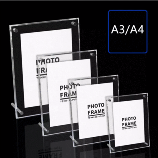 A5 Photo Frame | Acrylic Photo Frames | Picture Frames | Clear Desktop Display | Family Photo Frames | Landscape - Image 3