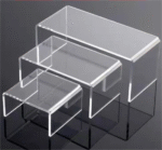 Acrylic Riser Display Stand | Complex Standard Size | 3 Step Acrylic Display Stand | For Shoe, Nail polish, Cupcake, Toys. - Image 5
