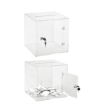 Transparent Acrylic Donation Box | Drop Box | Durable With Key Facility | Ballot Box For Charity | Size-12x12x12 Inches. - Image 2