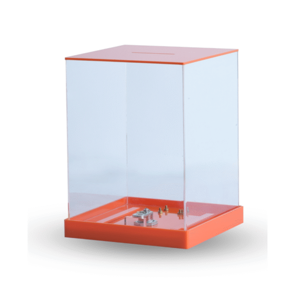 Acrylic Transparent Donation Box Classic | Clear Acrylic Charity Donation Box | Ballot Box | Size - 8x8x8 Inches. - Image 3