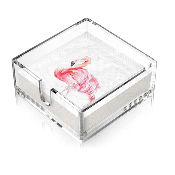 Acrylic Transparent Napkin Holder | Acrylic Napkin Tray | Perfect For Disposable | Paper Hand Towels | Size - 6x6x2 - Image 1