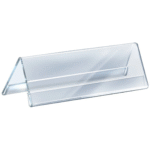 Acrylic Double-Sided Name Plate | Reusable V-Shaped for Display | Office Desk | Business Conference | Retail Store | Size-8X2 Inch (Pack of 10pcs)