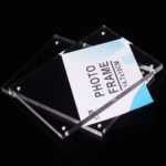 Acrylic Double Sided Magnetic Blocks Picture Frames | Clear Acrylic Photo Frame | Free Standing Frameless Desktop Display -6X8 inches. - Image 4