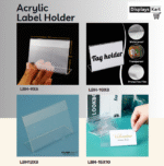 Acrylic Label Holder | Display Tag Holder L-Shape | Size 9x6cm (Pack of 20pcs) - Image 4
