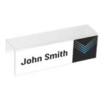 Cubicle Name Plate Holder | Transparent Acrylic Single Sided Sign Tag Holder | For Home | Office | Classroom | Size- 8x2 Inch (Pack of 5). - Image 2