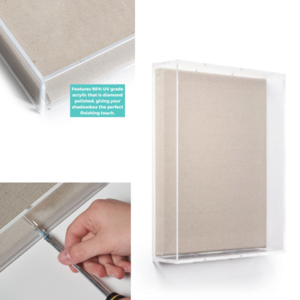 Wall-Mounted Acrylic Shadow Box Frame | DIY Tabletop Display Case | All Clear Memory Box for Dried Flowers | Birthday | Size- 9x12 Inches. - Image 3