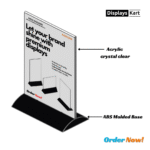 Double-Sided Acrylic Sign Holder A5 | Display Stand Paper Holder | Signage Holder | Tent Card Holder | Vertical Display Stand.