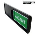 Black And White Acrylic Sliding Name Plate | Self Adhesive | For Bathroom | Office | Hotels | Size - 10x2 Inch (Pack Of 2). - Image 2
