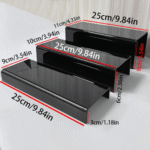 Black and White Acrylic Step Product Display Stand | Perfume | Cosmetics | Retail Display Stand | Storage Rack Stand. - Image 2