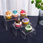 Acrylic Riser Display Stand | Complex Standard Size | 3 Step Acrylic Display Stand | For Shoe, Nail polish, Cupcake, Toys. - Image 4