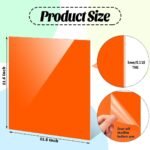 Amber Cast Acrylic 3mmǀ Translucent PMMA ǀ 12X12 INCHES ǀ CNC, Display ,DIY Crafts  ǀ 3MM THK ǀ Orange Tinted Acrylic - Image 2