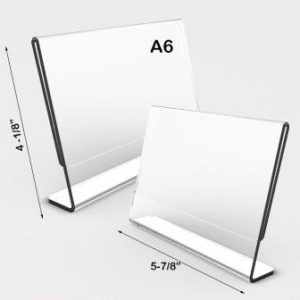 Horizontal/Acrylic Angled Sign Holder-A6